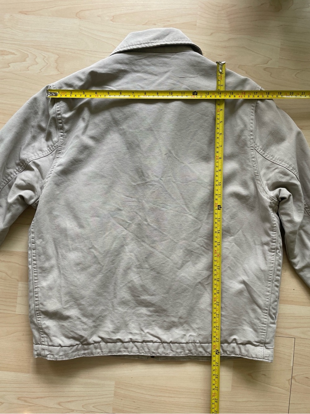 GAP Men's Light Beige Cotton-Blend Harrington Jacket - Picture 5 of 5